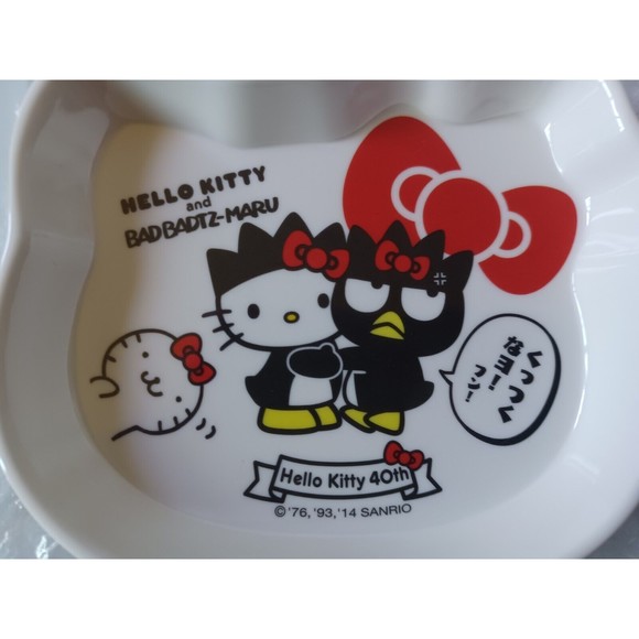 NEW Sanrio Hello Kitty 40th Anniversary and Bad Badtz-Maru Plate Rare Plate Dish - Picture 3 of 10
